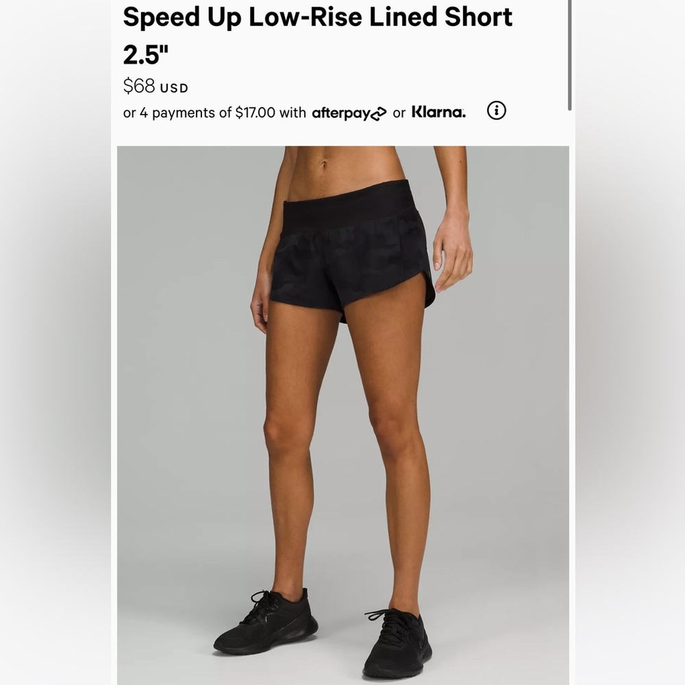 Lululemon Speed Up Low-Rise Lined Short 2.5"